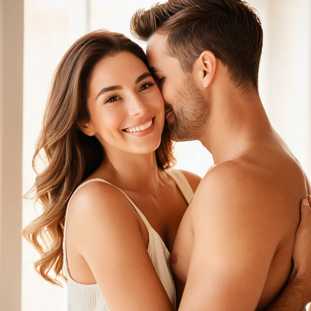 A couple, close