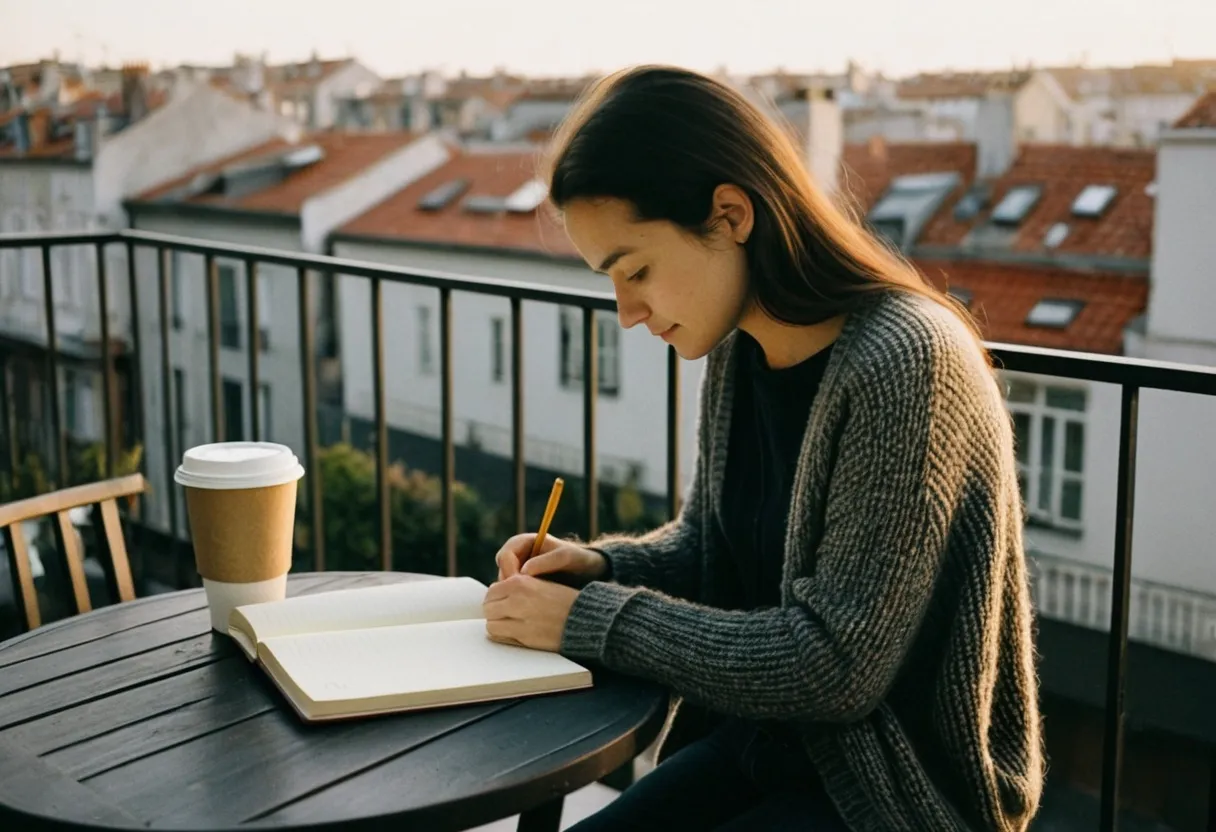 A woman starting a telehealth visit from home
