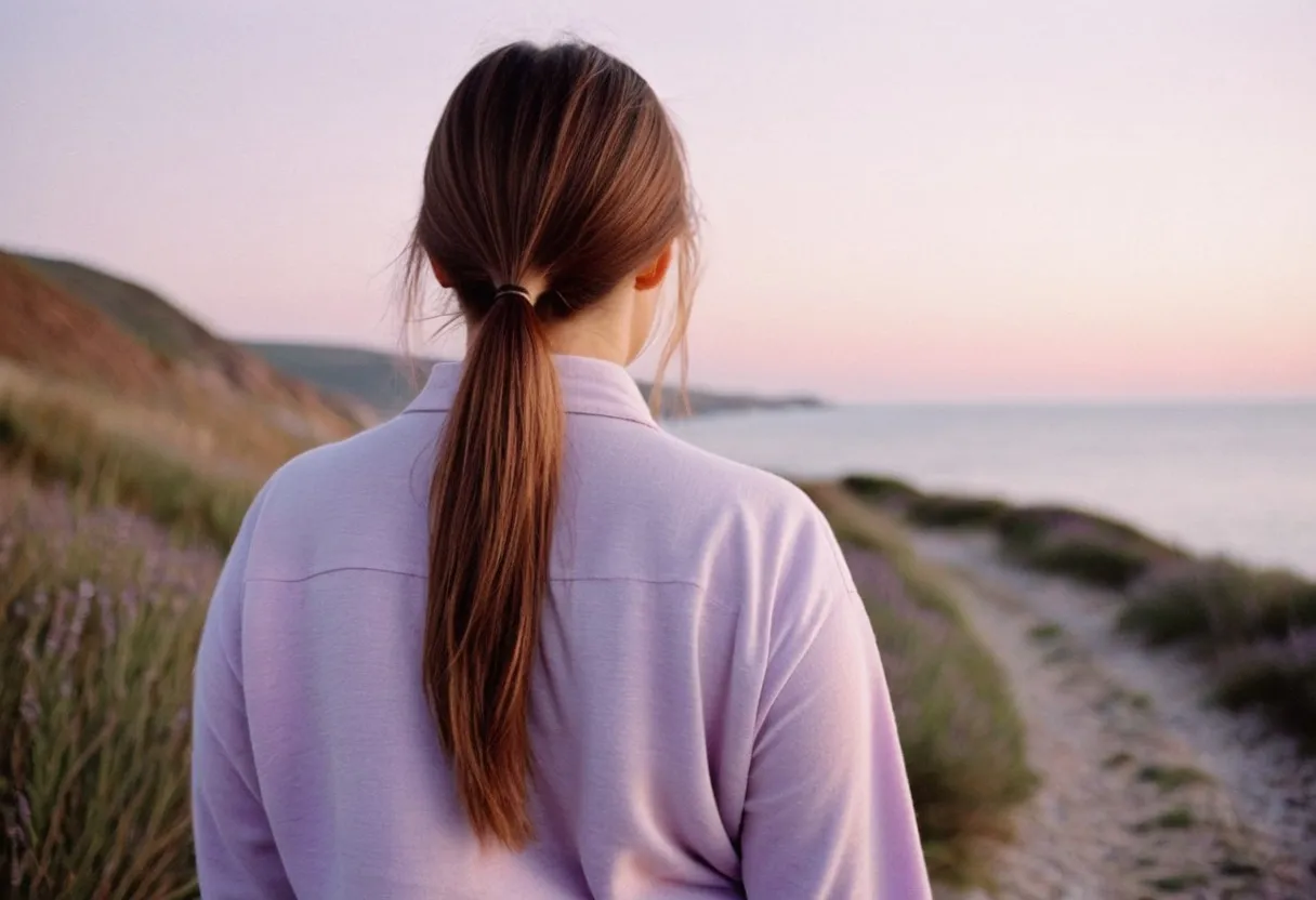 A woman with healthy, full hair